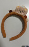 毛絨小熊洗臉發(fā)箍女高顱頂壓發(fā)敷面膜專(zhuān)用頭箍發(fā)飾2024冬季新款 咖色/ 曬單實(shí)拍圖