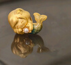 周大生腕美海洋系列黃金珍珠轉(zhuǎn)運(yùn)珠熒光琺瑯美人魚尾生日禮物送女友 美人魚轉(zhuǎn)運(yùn)珠(不配皮繩和熒光燈)1.1g 曬單實(shí)拍圖