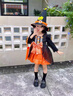 G.DUCKKIDS洛麗塔公主裙女童連衣裙春秋萬(wàn)圣節女巫南瓜裙演出服兒童裙子秋裝 裙子+裙撐+帽子+毛衣 110尺碼4~5歲【100-110cm】cm 曬單實(shí)拍圖