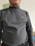JASONWOOD高端品牌莫代爾長(cháng)袖t恤男士秋季新款保暖打底衫半高刺繡內搭上衣 高檔灰色【現貨速發(fā)】  常規 春秋款 2XL 【建議體重150-165斤】 曬單實(shí)拍圖