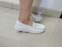 禮莎護士鞋女工作不累腳軟底氣墊防滑夏季涼鞋醫護專(zhuān)用舒適小白單鞋子 護士鞋【粉色小花款】防磨氣墊 36 碼 曬單實(shí)拍圖