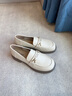 卓詩(shī)尼樂(lè )福鞋女2025新款秋季百搭英倫風(fēng)一腳蹬女鞋時(shí)尚豆豆鞋單鞋 米白色 38 曬單實(shí)拍圖