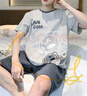 浪莎短袖睡衣男純棉夏季薄款全棉短褲套裝可外穿大碼青年男士家居服 曬單實拍圖