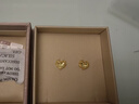 六福珠寶 足金愛(ài)心黃金耳釘女款時(shí)尚閃耀心形耳飾 計價(jià) 約2.06克 曬單實(shí)拍圖