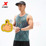 特步（XTEP）門(mén)店同款國人競速跑步運動(dòng)背心夏季新款無(wú)袖速干透氣上衣男 暗磚灰 L 曬單實(shí)拍圖