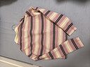 安踏（ANTA）×呆萌町聯(lián)名丨條紋翻領(lǐng)長(cháng)T女秋冬季新款撞色休閑POLO衫162548404 棉花糖粉-1 M （女165） 曬單實(shí)拍圖
