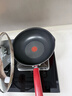 特福（Tefal）炒鍋家用不粘鍋平底炒鍋28cm炒鍋電磁爐燃?xì)庠钔ㄓ糜锈?曬單實(shí)拍圖
