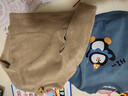 嘟嘟家寶寶加絨衛衣卡通冬裝男童圓領(lǐng)上衣加厚秋冬女童衣服保暖 藍色100 曬單實(shí)拍圖