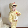 班喜迪【三防】嬰兒羽絨服連體衣冬季寶寶衣服白鴨絨連帽外出服秋冬爬服 黃色 80 曬單實(shí)拍圖