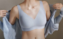 ubras【2件裝】無(wú)尺碼免拆V領(lǐng)內衣女背心美背粉底液色文胸罩無(wú)痕隱形 柔灰紫+燕麥奶 曬單實(shí)拍圖