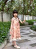Dudant國際品牌女童漢服連衣裙新中式旗袍公主裙2025新款女孩超仙背心裙 杏色 120 曬單實拍圖