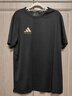 阿迪達斯 （adidas）t恤男夏季運動(dòng)透氣輕薄寬松棉短袖 黑/金 XL  曬單實(shí)拍圖