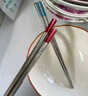 美廚（maxcook）316L不銹鋼筷子 兒童學(xué)生筷子分餐筷餐具套裝 2雙裝19cm MCK3806 曬單實(shí)拍圖