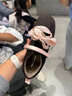 CHARLES&KEITH25冬新品薄底緞帶休閑鞋瑪麗珍德訓鞋CK1-71650021 Dark Brown Textured深棕色 37 （235） 曬單實(shí)拍圖