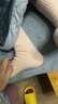 莫代爾92%腈綸發(fā)熱襪子男女冬季東北加絨特厚保暖中筒毛圈雪地板襪 曬單實(shí)拍圖