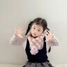 桑咻毛絨卡通圍巾兒童2025新款秋冬季防風(fēng)保暖格紋圍脖女孩高顏值脖套 甜蜜粉色 【方巾長(zhǎng)60cm】 適用3-12歲兒童 曬單實(shí)拍圖