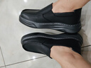 策樂(lè )休閑皮鞋男冬季新款男士皮鞋商務(wù)百搭通勤上班鞋圓頭軟底男鞋 黑色 套腳款 41 曬單實(shí)拍圖