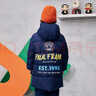 大嘴猴（paul frank）童裝兒童棉服2025秋冬款保暖舒適中大童百搭休閑長(cháng)款外套 014B藏藍 150 曬單實(shí)拍圖