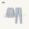 Q21【薄暖】純棉兒童內衣套裝久久棉A類(lèi)男女童印花磨毛排汗秋衣秋褲 貝拉小羊 140 cm 曬單實(shí)拍圖