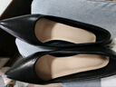 不累腳新款春秋夏高跟鞋女黑色職業(yè)舒適軟皮通勤上班工作鞋女 黑色 3cm 38 曬單實(shí)拍圖