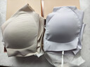 ubras【2件裝】無(wú)尺碼免拆V領(lǐng)內衣女背心美背粉底液色文胸罩無(wú)痕隱形 柔灰紫+燕麥奶 曬單實(shí)拍圖