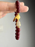 蔻詩(shī)哲 COASZE朱砂手串女款新款小眾精致感紫金砂和田玉葫蘆手鏈媽媽本命年禮物 【純陽(yáng)紫金砂】納福吉牌蜜蠟款-6mm 曬單實(shí)拍圖