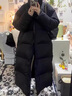 鳳蝶兒棉服女2025冬季新款韓版大被子超好看柔軟長(cháng)款女過(guò)膝棉衣加厚外套 黑色 S 曬單實(shí)拍圖
