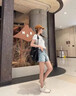 NOSSKISS奢侈品牌內增高真皮復古小白鞋女2025新款休閑鞋厚底百搭星星板鞋 白色 37 曬單實(shí)拍圖