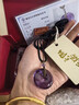 侗秘天然巴西原礦紫水晶吊墜平安扣凈體招財轉運生日禮物送老公女友 約26mm-【天然巴西紫水晶原礦】 曬單實(shí)拍圖