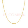 周六福18K金項(xiàng)鏈女O字鏈素鏈鎖骨鏈生日禮物 黃18K 約1g-46cm 曬單實(shí)拍圖