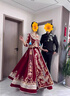高端秀禾服2025新款結婚新娘婚服絲絨中式嫁衣出閣服鳳冠霞帔秋冬 洛羽絲絨款 吳無(wú)配飾 L 曬單實(shí)拍圖