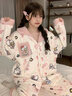 另塵珊瑚絨睡衣女秋冬季可愛(ài)甜美Kitty貓2025新款冬天長(cháng)袖加厚家居服 2641 芭比粉貓 L 曬單實(shí)拍圖