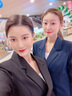 晨芙時(shí)尚職業(yè)西裝外套女氣質(zhì)商務(wù)正裝名媛西服套裝美容院主持人工作服 藏藍色外套+西褲 L 建議100-110斤 曬單實(shí)拍圖