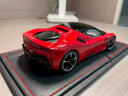 法莫奇1:24法拉利跑車(chē)模型SF90車(chē)模合金仿真正版收藏車(chē)擺件男生生日禮物 拉法(敞篷)+實(shí)木發(fā)光防塵罩 曬單實(shí)拍圖