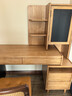林氏家居實(shí)木可伸縮書(shū)桌書(shū)柜一體學(xué)習桌工作臺家用梳妝臺PK5V 1.2m 曬單實(shí)拍圖
