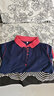 皮爾卡丹（pierre cardin）純棉POLO領(lǐng)長(zhǎng)袖t恤秋季新款寬松大尺碼拼色中老年媽|媽上衣女裝 藏青色 純棉好貨 L 建議90-115斤 曬單實(shí)拍圖