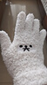 加厚加絨韓版情侶手套女生冬季保暖可愛(ài)小熊學(xué)生騎行防風(fēng)漏指手套 白色 均碼 1雙 曬單實(shí)拍圖