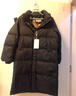 鴨鴨（YAYA）羽絨服女長(cháng)款2024年冬季新款時(shí)尚休閑連帽加厚保暖外套XJ 黑色 M (160) 曬單實(shí)拍圖