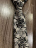 T&Twenties香檳色領(lǐng)帶男咖色商務(wù)免打結拉鏈式復古條紋結婚新郎手打懶人棕色 [拉鏈款]藏青卡其腰果花 曬單實(shí)拍圖