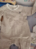 nest designs有機棉嬰兒寶寶純棉長(cháng)袖連體衣寶寶家居服爬服秋冬款零敏肌系列 條紋-純棉套頭連體衣 80cm （建議身高73-82cm） 曬單實(shí)拍圖