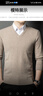 恒源祥【含羊毛】羊毛衫男秋冬季v領(lǐng)加厚毛衣男中年純色針織打底衫 曬單實(shí)拍圖