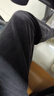 MAYBEYOND牛仔褲男春秋季寬松直筒抽繩褲子男美式休閑闊腿長(cháng)褲M(mǎn)N19黑灰XL 曬單實(shí)拍圖