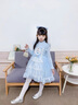 G.DUCKKIDS小黃鴨艾莎公主裙女童連衣裙春秋冬愛(ài)莎兒童裙子女孩洛麗塔禮服裙 單裙+頭紗 110 建議4~5歲【100-110cm】cm 曬單實(shí)拍圖