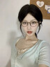 蔡司（ZEISS）鏡片歐陽(yáng)娜娜同款茶框近視眼鏡女素顏顯瘦可配度數小框眼睛架散光 透茶【明星同款】 配防藍光平光0度【贈運費險】 曬單實(shí)拍圖
