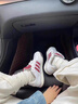 adidas ENTRAP美式校園風(fēng)運動(dòng)少年感復古籃球風(fēng)板鞋男女阿迪達斯 白色/紅色   36 曬單實(shí)拍圖