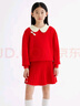 巴拉巴拉童裝女童套裝洋氣春秋裝中大童長(cháng)袖甜美潮拜年服 中國紅60611 140cm 曬單實(shí)拍圖