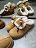 思加圖2025冬季雪絨絨勃肯鞋厚底半拖鞋女鞋EIM02DH5 茶褐啡（絨里） 37 曬單實(shí)拍圖
