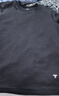 拇指白小T【可機洗拒水鵝絨T】秋冬男女羽絨保暖T恤上衣打底衫 男墨黑 M 曬單實(shí)拍圖
