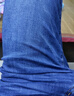 與狼共舞【固色水洗】復古休閑直筒通勤長(cháng)褲男士牛仔褲 112中藍 33  曬單實(shí)拍圖