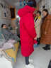 DGOV2026冬季新款圣誕紅羽絨棉服女中長(cháng)款加厚韓版寬松棉衣外套上衣女 紅色 S 70-105斤 曬單實(shí)拍圖